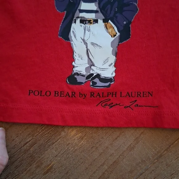 Polo Ralph Lauren Red Baby Shirt with Nautical Polo Bear (3 Months) - Picture 3 of 5